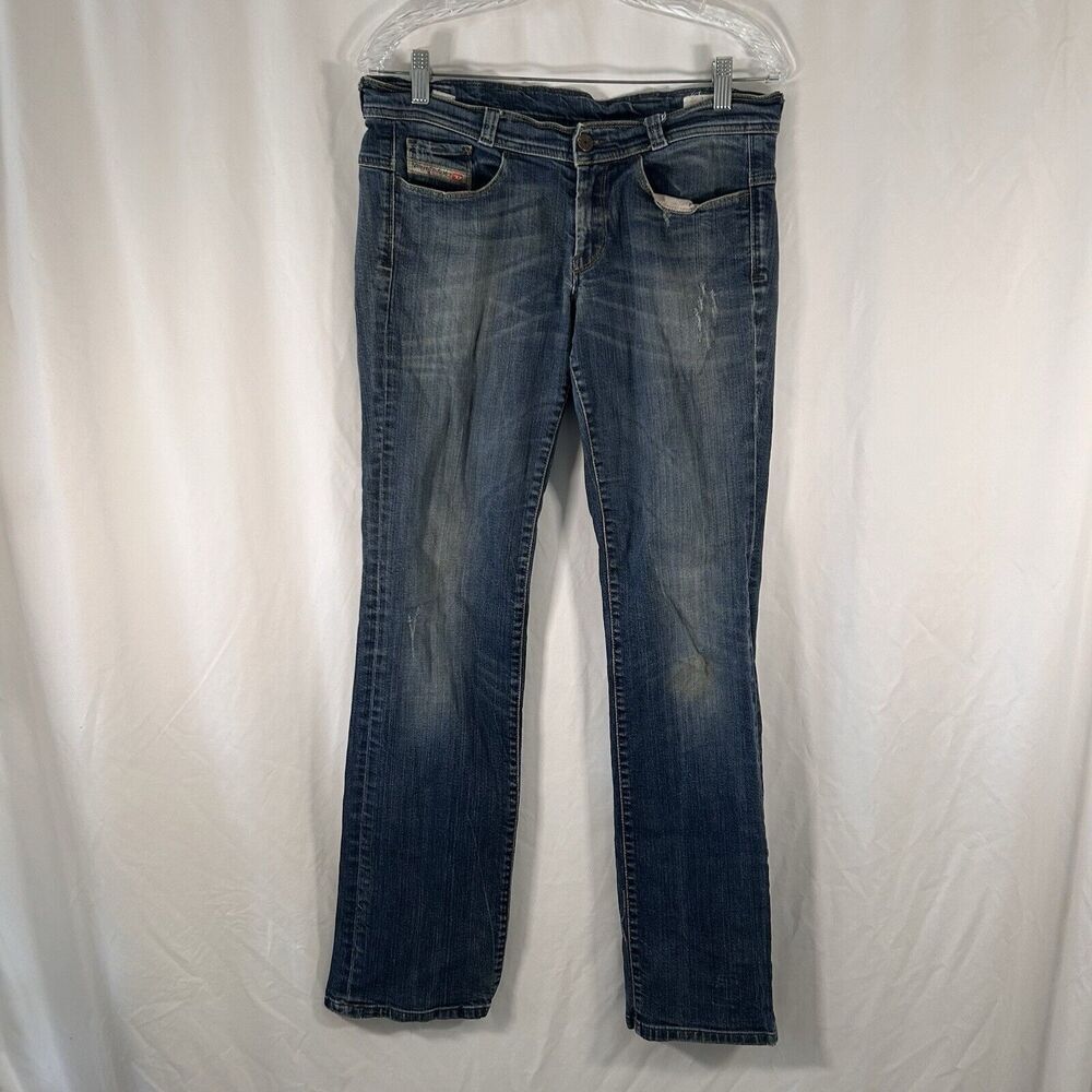 Vintage Diesel Soozy Jeans Womens 32x32 Medium Wash Blue Denim Cotton Button Zip